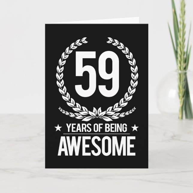 第59誕生日(素晴らしい59あ年間の) カード (正面)