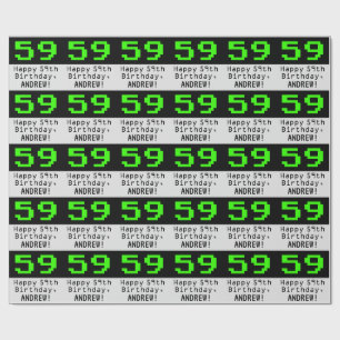 第59誕生日- Nerdy/オタク系のスタイル「59」と名前 ラッピングペーパー
