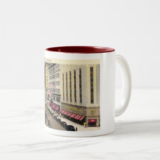 第5 Ave。、ニューヨークシティのヴィンテージ ツートーンマグカップ (正面右)