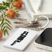 第5 Keychainの車輪RVのシルエット キーホルダー (正面右)