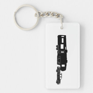 第5 Keychainの車輪RVのシルエット キーホルダー