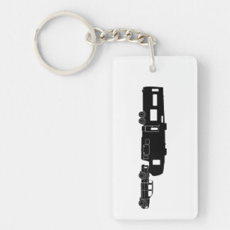 第5 Keychainの車輪RVのシルエット キーホルダー