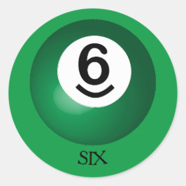 第6プールボールラウンドステッカー ラウンドシール