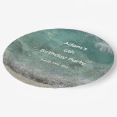 第6回バースデーパーティーウォーター抽象芸術名前をカスタムする時代 ペーパープレート (アングル)