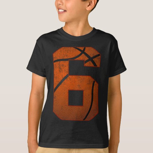 第6回バースデーパーティー6歳バスケットボールの日 Tシャツ (正面)