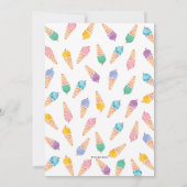 第6回バースデーパーティー | Rainbow Ice Creamのご招待 招待状 (裏面)