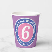 第6回子供誕生日パーティー 紙コップ (正面)
