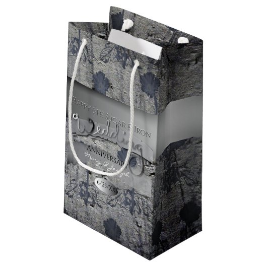 「第6回砂糖·鉄結婚の記念日」 スモールペーパーバッグ (裏面アングル)