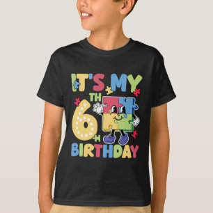 第6回自閉症の誕生日パーティー6歳の自閉症 Tシャツ