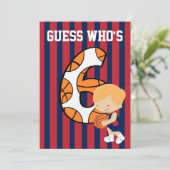 第6回誕生日ブルー·アンド·レッドバスケットボール選手 招待状 (スタンド正面)