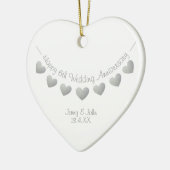 第6回鉄結婚周年記念ハートオーナメント セラミックオーナメント (左)