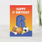 第6子誕生日球 カード (正面)