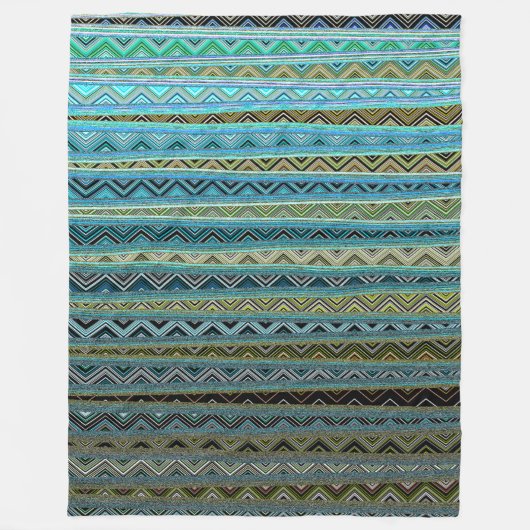 第6宇宙で急に方向を変えるジグザグ フリースブランケット (正面)