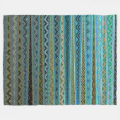 第6宇宙で急に方向を変えるジグザグ フリースブランケット (正面(横))