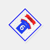 第6期バースデーパーティー名前をカスタムする スタンダードカクテルナプキン (角)