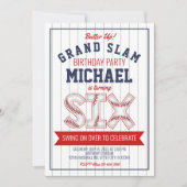 第6期野球誕生日招待状 招待状 (正面)