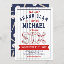 第6期野球誕生日招待状 招待状