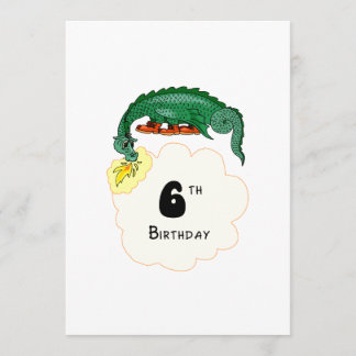 第6誕生日のドラゴン カード