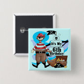 第6誕生日のTシャツおよびギフトを略奪して下さい 缶バッジ (正面&裏面)
