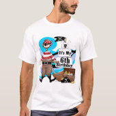 第6誕生日のTシャツおよびギフトを略奪して下さい Tシャツ (正面)