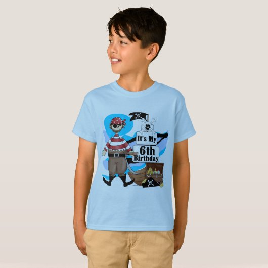 第6誕生日のTシャツおよびギフトを略奪して下さい Tシャツ (正面フル)