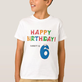 第6誕生日カラフルアルファベット（キッズ付き） Tシャツ