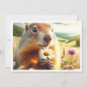 第6誕生日ガールアニマル&デイジー 招待状 (裏面)