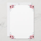 第6誕生日ガールフォトコラージピンクフラワー 招待状 (裏面)