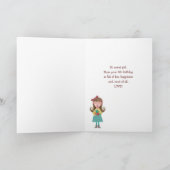 第6誕生日ガール歌唱ハッピーバースデーカード カード (内部)