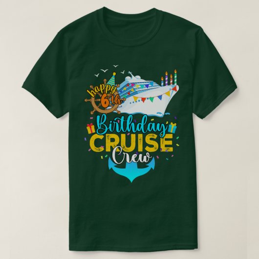 第6誕生日クルーズクルー Tシャツ (デザイン正面)