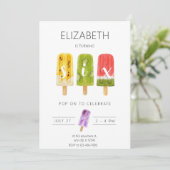 第6誕生日サマーポップシクルアイスパーティー 招待状 (スタンド正面)