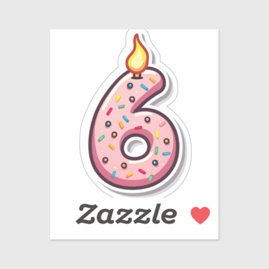 第6誕生日ステッカー シール (シート)