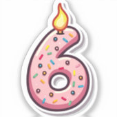 第6誕生日ステッカー シール (正面)