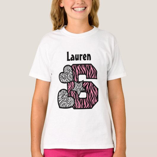 第6誕生日ゼブラスターハート5年V03E Tシャツ (正面)