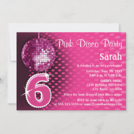 第6誕生日ディスコパーティー 招待状