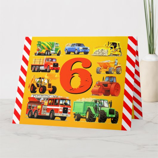 第6誕生日トラック カード (正面)