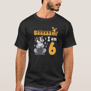 第6誕生日ハニーバッガーをテーマにした誕生日パーティー6 Tシャツ