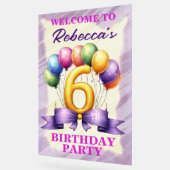 第6誕生日バルーンテーマ アクリルサイン (傾斜)