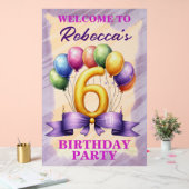 第6誕生日バルーンテーマ アクリルサイン (ウェディング)