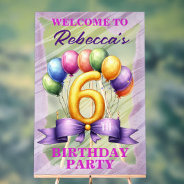 第6誕生日バルーンテーマ アクリルサイン