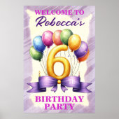 第6誕生日バルーンテーマ ポスター (正面)