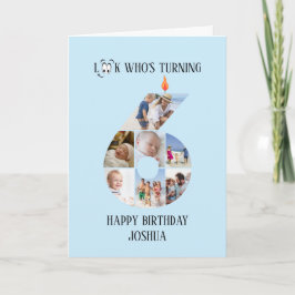 第6誕生日フォトカード カード