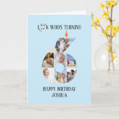 第6誕生日フォトカード カード (黄色い花)