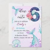 第6誕生日マーメイドの招待に飛び込む シーズンカード (正面)