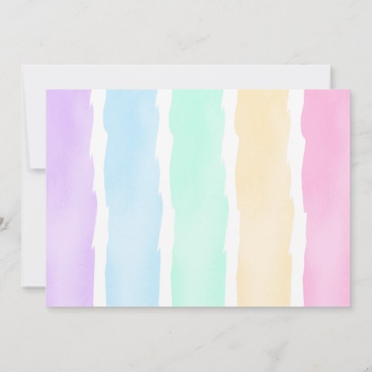 第6誕生日ユニコーンフォト招待状 招待状 (裏面)