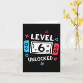 第6誕生日ワイシャツ少年レベル6ロック解除ビデオゲーム カード (黄色い花)