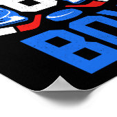 第6誕生日女子ボーイズ6歳アイスホッケー ポスター (角)