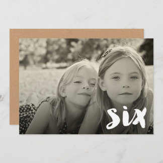 第6誕生日少年少女第6フォトオーバーレイI 招待状