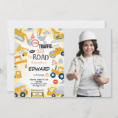 第6誕生日建築フォト招待状 招待状 (正面)