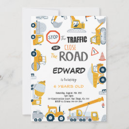 第6誕生日建築ボーイ招待状 招待状